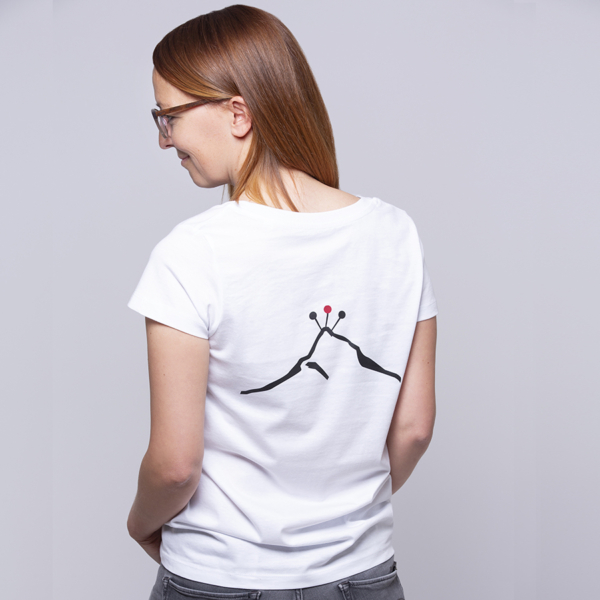 Alpenspinner-T-Shirt-weiss-Damen-Model-hinten